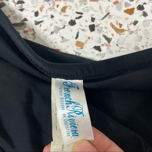 FRENCH RIVIERA | Retro Swim Skirt Minimalist Swimsuit Skort Bottoms Size 12 - Picture 4 of 7